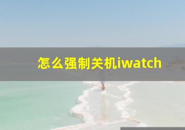 怎么强制关机iwatch