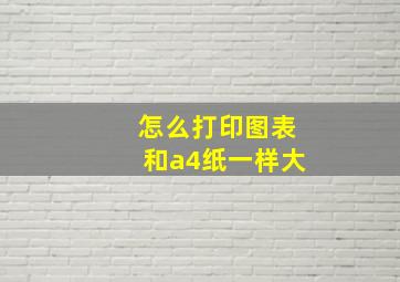 怎么打印图表和a4纸一样大