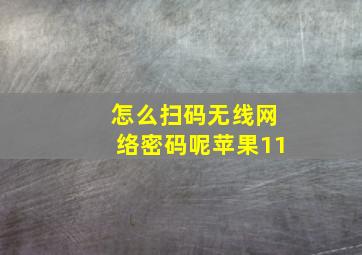 怎么扫码无线网络密码呢苹果11