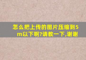 怎么把上传的图片压缩到5m以下啊?请教一下,谢谢