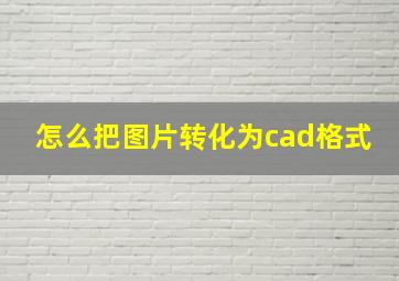 怎么把图片转化为cad格式