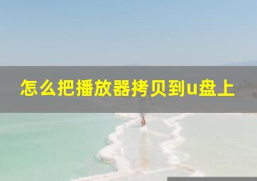 怎么把播放器拷贝到u盘上