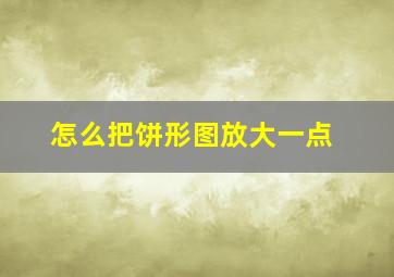 怎么把饼形图放大一点