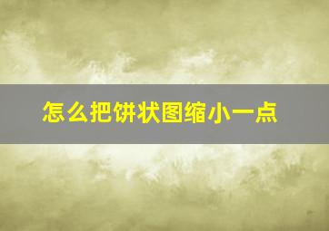 怎么把饼状图缩小一点