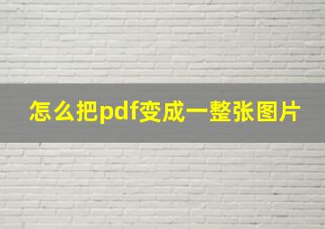 怎么把pdf变成一整张图片