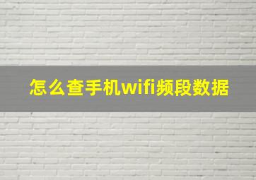 怎么查手机wifi频段数据