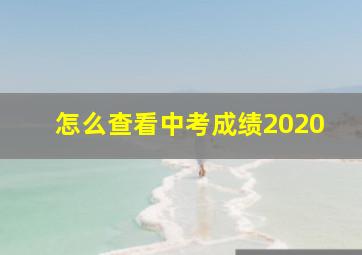 怎么查看中考成绩2020