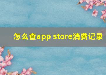 怎么查app store消费记录