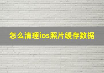 怎么清理ios照片缓存数据