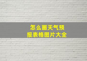 怎么画天气预报表格图片大全