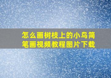 怎么画树枝上的小鸟简笔画视频教程图片下载