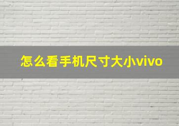 怎么看手机尺寸大小vivo