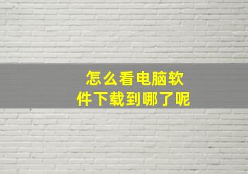 怎么看电脑软件下载到哪了呢