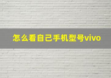 怎么看自己手机型号vivo