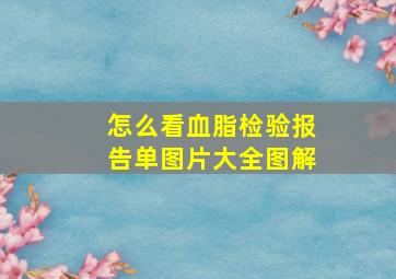 怎么看血脂检验报告单图片大全图解