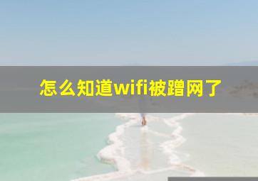 怎么知道wifi被蹭网了