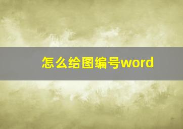 怎么给图编号word