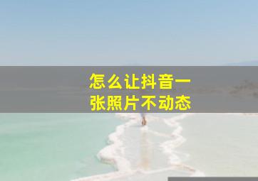 怎么让抖音一张照片不动态