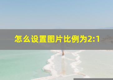 怎么设置图片比例为2:1