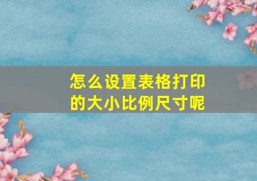 怎么设置表格打印的大小比例尺寸呢