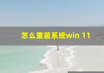 怎么重装系统win 11