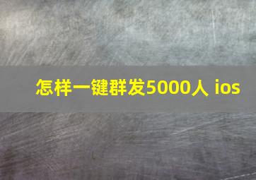 怎样一键群发5000人 ios