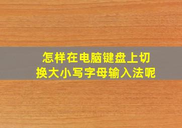 怎样在电脑键盘上切换大小写字母输入法呢