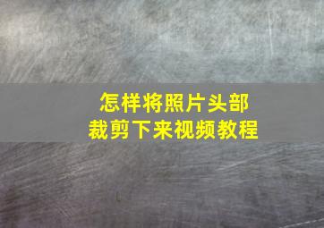 怎样将照片头部裁剪下来视频教程