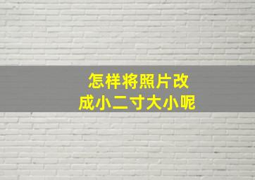 怎样将照片改成小二寸大小呢