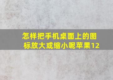 怎样把手机桌面上的图标放大或缩小呢苹果12