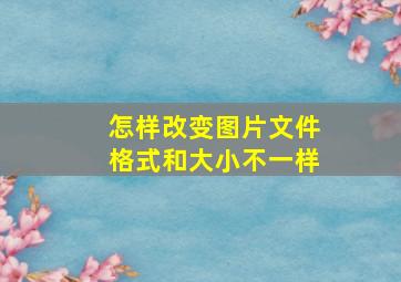 怎样改变图片文件格式和大小不一样