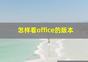 怎样看office的版本