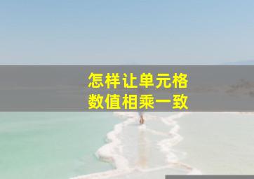 怎样让单元格数值相乘一致