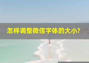 怎样调整微信字体的大小?