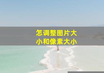 怎调整图片大小和像素大小