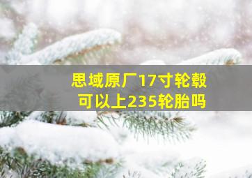 思域原厂17寸轮毂可以上235轮胎吗