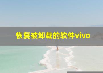 恢复被卸载的软件vivo