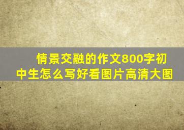 情景交融的作文800字初中生怎么写好看图片高清大图