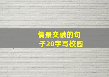 情景交融的句子20字写校园