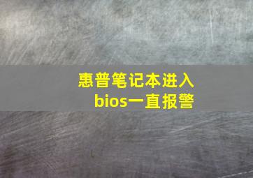 惠普笔记本进入bios一直报警