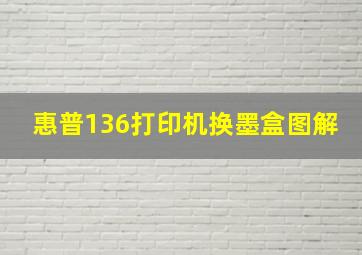 惠普136打印机换墨盒图解