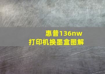 惠普136nw打印机换墨盒图解