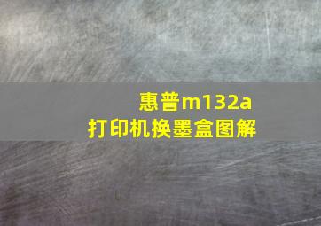 惠普m132a打印机换墨盒图解