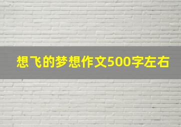 想飞的梦想作文500字左右