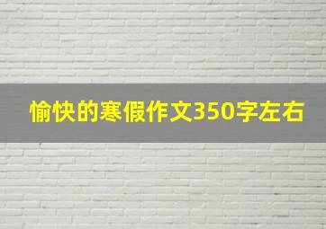 愉快的寒假作文350字左右