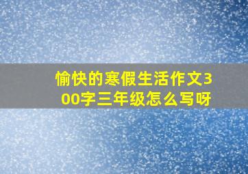 愉快的寒假生活作文300字三年级怎么写呀