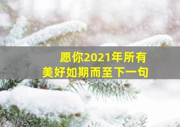 愿你2021年所有美好如期而至下一句