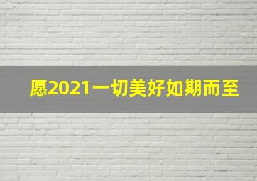 愿2021一切美好如期而至