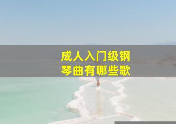 成人入门级钢琴曲有哪些歌