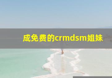 成免费的crmdsm姐妹